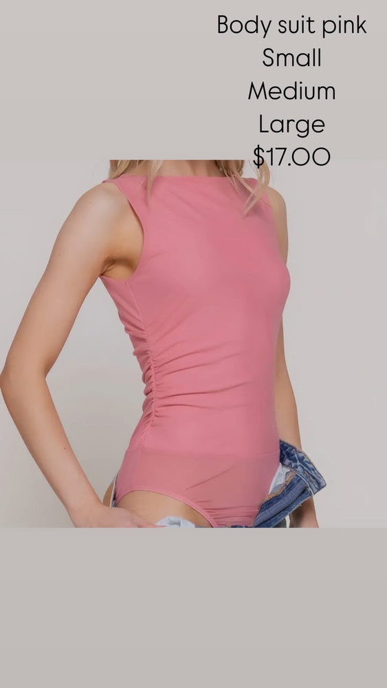 Sleeveless bodysuit shirring mess
