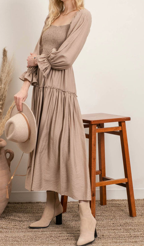 Long Sleeve (Tan) Dress